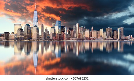 Downtown of New York City, USA