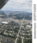 Downtown Oshkosh Wisconsin from the air