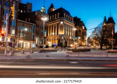 Downtown Ottawa at night. Canada Ontario