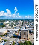 Downtown Pensacola Florida. Summer Days in the city. Beautiful blue skies on the Gulf Coast. 