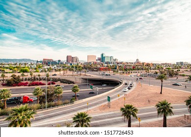 Downtown Phoenix, Arizona And Highway