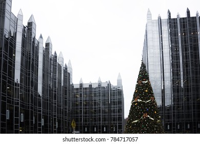 Downtown Pittsburgh Decorated For Christmas