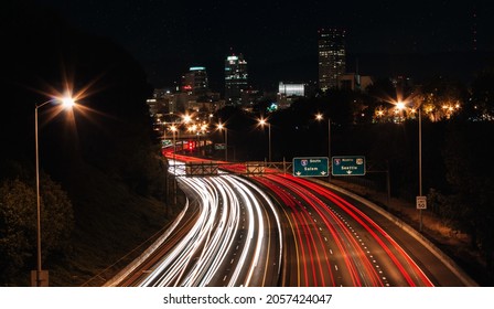 Downtown Portland Oregon At Night