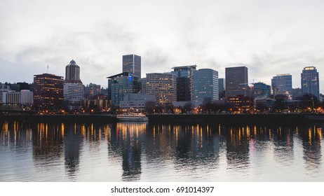 Downtown Portland Skyline View