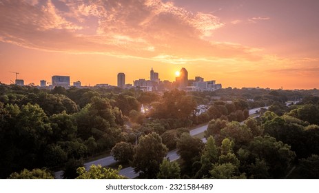 Downtown Raleigh, North Carolina at sunrise. - Shutterstock ID 2321584489