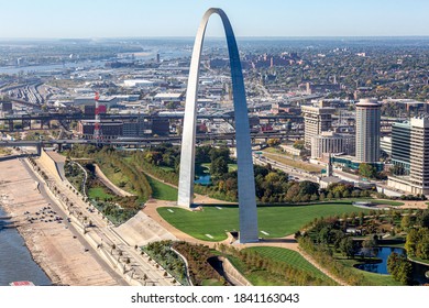 Downtown Saint Louis Skyline Aerial