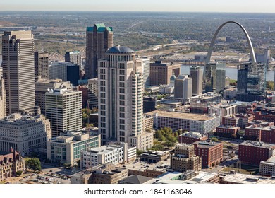 Downtown Saint Louis Skyline Aerial