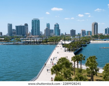 Downtown Saint Petersburg skyline on a sunny day in Florida