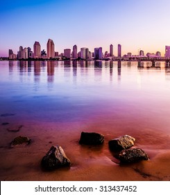 Downtown San Diego And San Diego Bay At Sunrise.