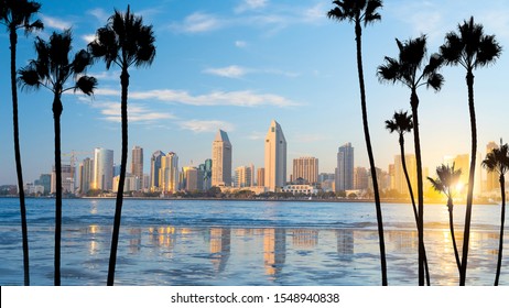 Downtown San Diego skyline in California, USA at sunset - Shutterstock ID 1548940838