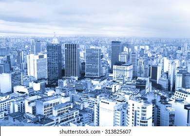 Downtown Sao Paulo Aerial View