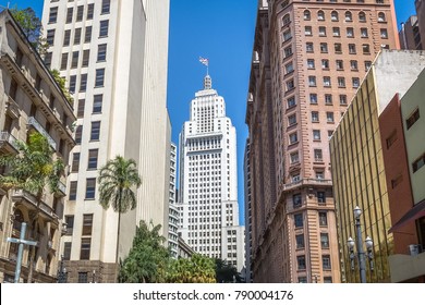 Downtown Sao Paulo With Old Banespa (Altino Arantes) And Martinelli Buildings - Sao Paulo, Brazil