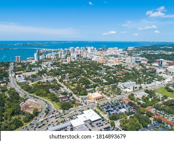 Downtown Sarasota City Florida Skyline SRQ Drone Aerial Picture