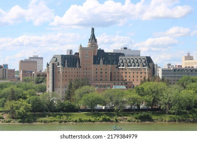  Downtown Saskatoon In Summer. Bessborough Hotel