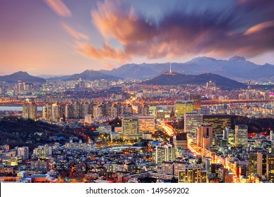 Downtown Seoul, South Korea.