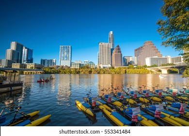 Downtown Skyline of Austin, Texas in USA