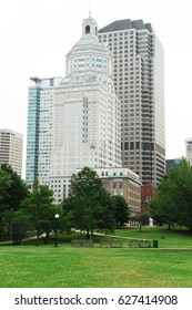 Downtown Skyscraper Buildings In Hartford City CT