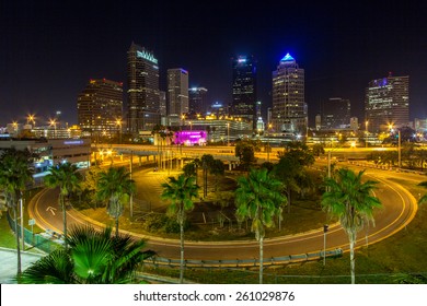 Downtown Tampa Florida At Night