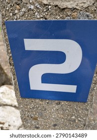 downward view of the number two