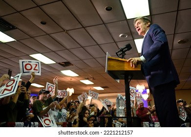 Dr. Mehmet Oz, Republican Candidate For U.S. Senate Speaks During A Rally In Bensalem, PA, USA On November 1. 2022.