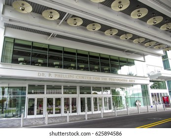 Dr. Phillips Center For The Performing Arts In 2016 At Downtown Orlando, Florida, USA.
Dr. Phillips Center Is A Venue For Concerts, Shows And Special Events.