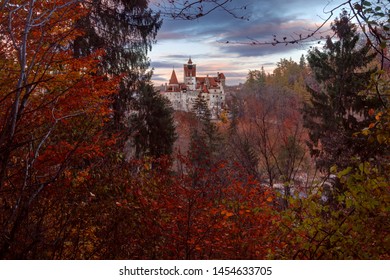 Dracula Castle (or Bran Castle) In Transylvania, Romania, During Autumn