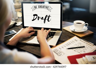 Draft Blueprint Creative Design Drawing Interior Concept