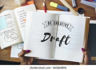 Draft Blueprint Creative Design Drawing Interior Concept