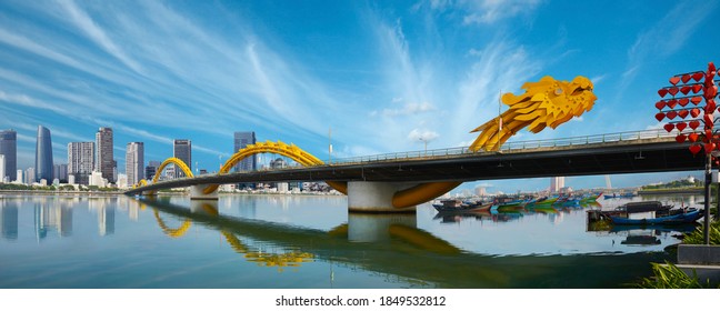 Dragon bridge and Administrative Centre which is considered as an icon of Da Nang city.