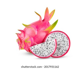 Dragon fruit isolated on white background