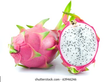 Dragon Fruit Isolated On White