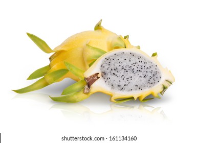 Dragon Fruit isolated white background. - Shutterstock ID 161134160
