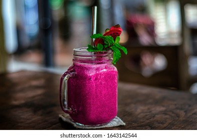Dragon fruit smoothie. Healthy Drinks in Bali