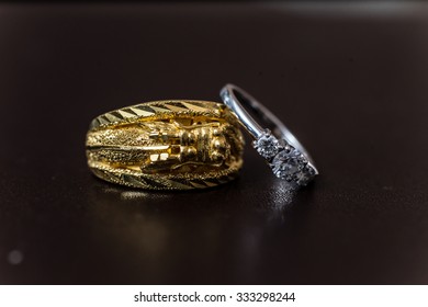 Dragon Gold Ring And Dimond Ring