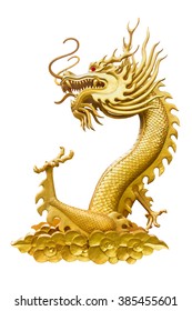 Dragon Isolated On White Clipping Path Stock Photo 385455601 | Shutterstock