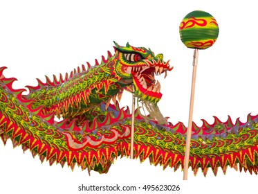 The dragon parade festival Thailand.The Dragons play marbles.