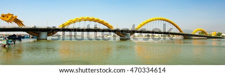 Dragon River Bridge ( Rong Bridge) in Da Nang, Vietnam