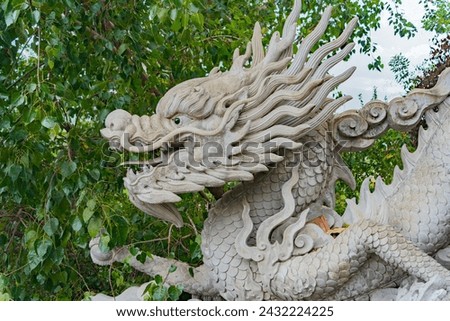The dragon statue.
Tong Lam Lo son Pagoda . Vietnam, a suburb of Nha Trang. The country's largest statue of Buddha Amitabha.