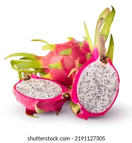 Dragonfruit Or Pitaya Isolated On Alpha Background