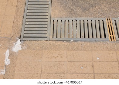 Drain Cover On The Swimming Pool Made From The Steel Dip In Galvanized