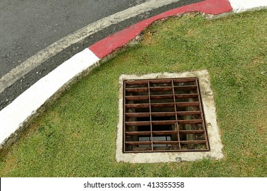 Drain Storm Water Of Road
