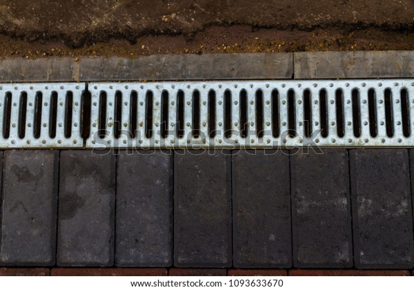 Drainage Channel Grid Drainage Driveway Area Stock Photo 1093633670 ...