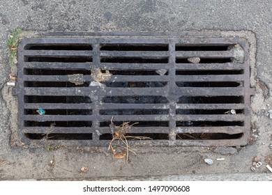 Drainage Culvert Hole System On Asphalt Stock Photo 1497090608 ...