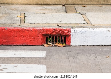 Drainage System With Rusty Iron Grating Stormwater System Road