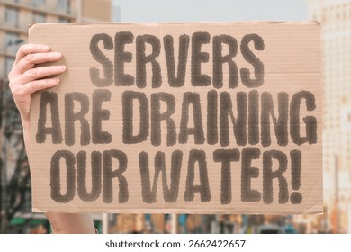 “Servers Are Draining Our Water!” AI-powered data centers guzzle freshwater for cooling, intensifying global water scarcity. WATER. COOLING. CRISIS. CONSUMPTION. ACCOUNTABILITY. CLIMATE. TRANSPARENCY