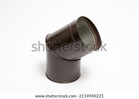 Drainpipe system. Elbow, cap, pipe, stud, funnel.