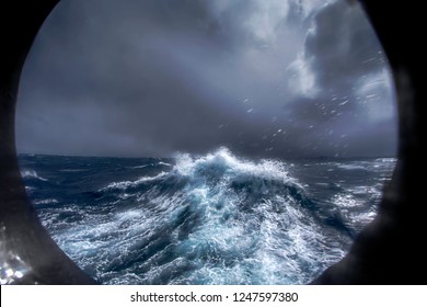 Drake Passage Storm Through Porthole 1