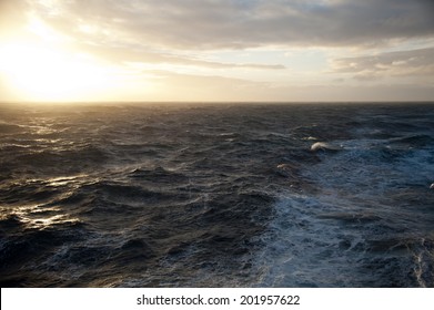 Drake Passage At Sunset On A Cruise To Antarctica Not That Rough Sea