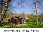 The Drake Well Museum and Parkin the scenic Oil Creek Valley, USA