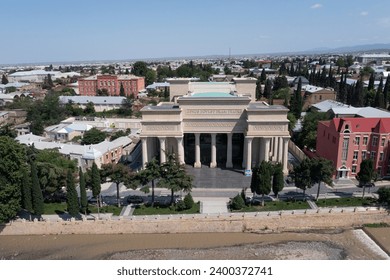 Dram Theatre on the boulevard in Ganja city, Azerbaijan
